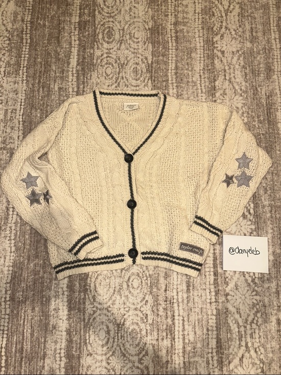 Taylor Swift Sweaters - Taylor Swift Folklore Cardigan with Star Patches XS/S